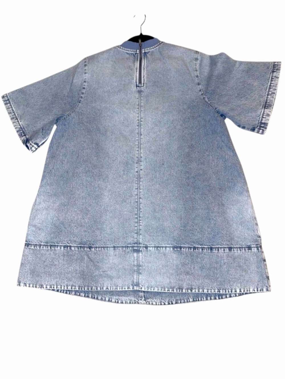 NWT Free People x We The Free Harlow Denim Mini Dress in Ocean Blue - Picture 12 of 14